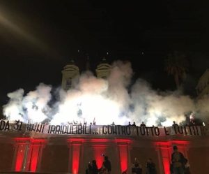 LAZIO Turisti in estasi per il compleanno degli Irriducibili