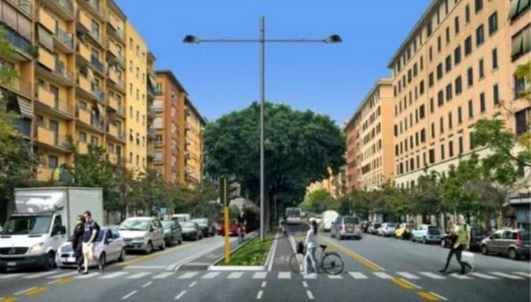Marconi la Raggi annuncia una preferenziale e nuove piste ciclabili