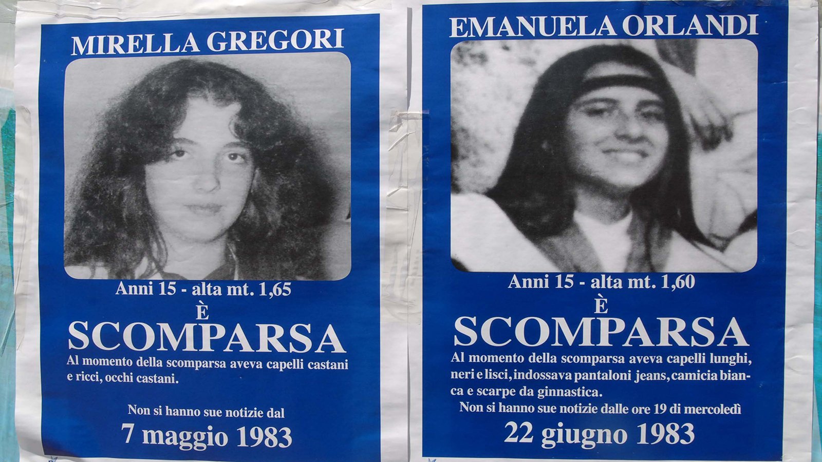 Le due ragazze scomparse Orlandi e Gregori