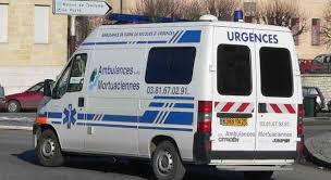 Ambulanza francese dopo incidente