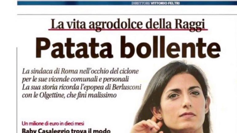 LIBERO Condannato per il titolo su Virginia Raggi