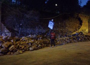 ROMA Crolla il muro di Villa Mercede a San Lorenzo: paura e danni