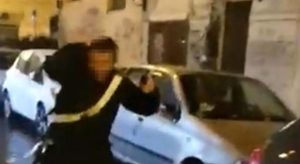 ROMA Striscione di solidarietà per l’ultrà laziale arrestato