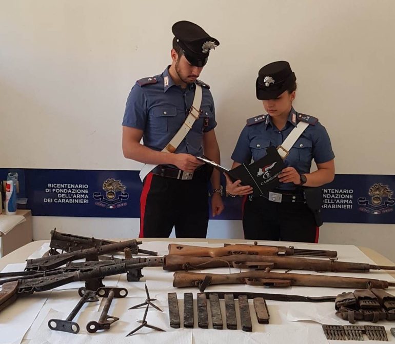 Rinvenute armi e munizioni del secondo conflitto mondiale a Montesacro