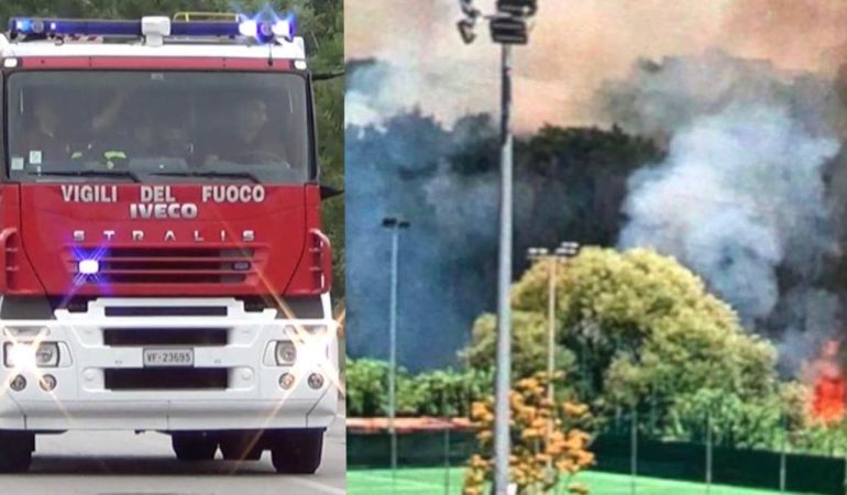 ROMA Maxi incendio di sterpaglie: chiuso tratto Via Boccea