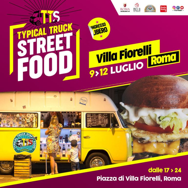 Dal 9 al 12 luglio Typical Truck Street Food a Villa Fiorelli