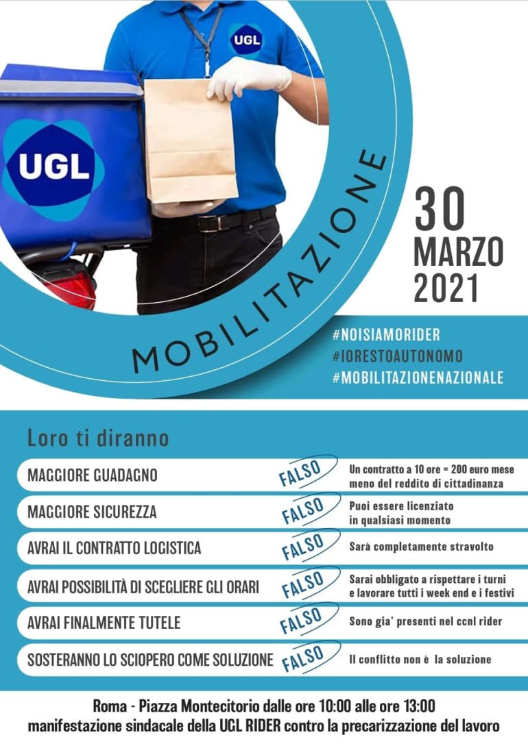 I riders scendono in piazza: proteste per il nuovo contratto