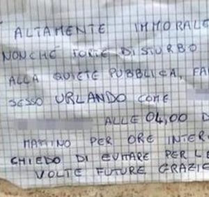 Troppo sesso a Frascati: condomini in rivolta contro una coppia di focosi amanti