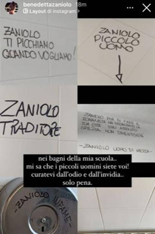 zaniolo minacce