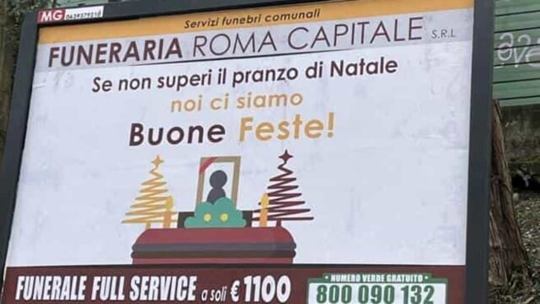 cartellone funeraria roma natale