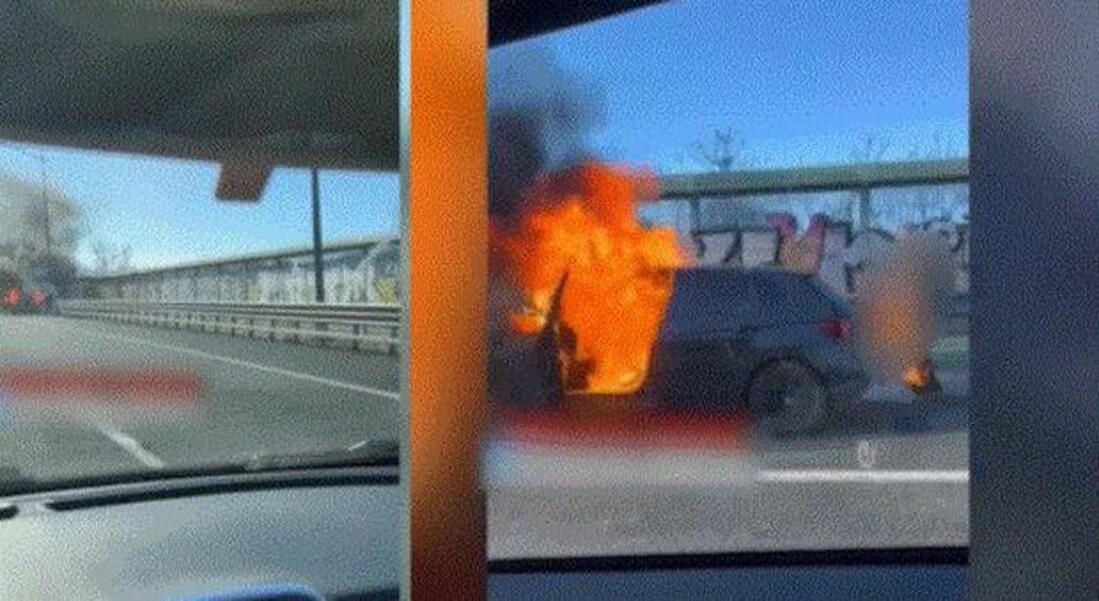 auto incendiata sul gra