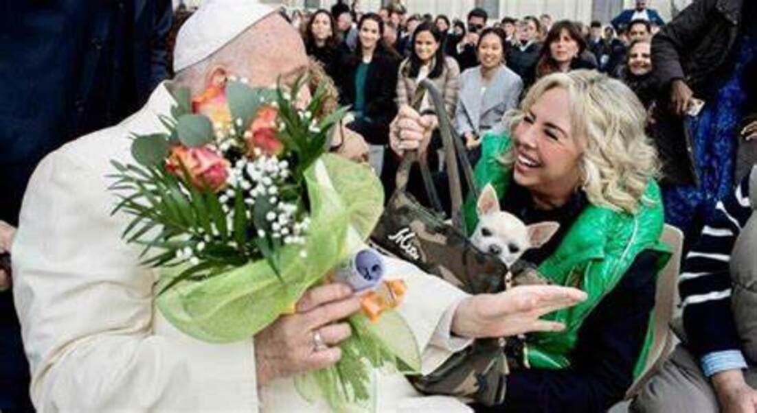 cagnolina benedetta dal papa