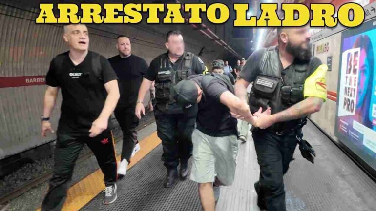 Arrestato dai Carabinieri ladro con il dente d’oro che era fuggito nella galleria della metro VIDEO