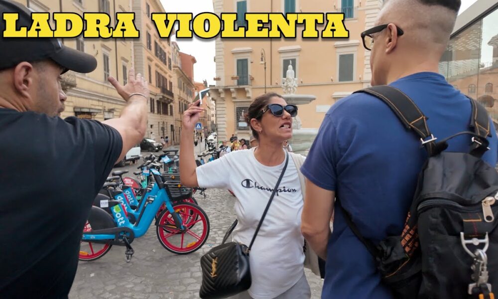 Borseggiatrice Violenta cerca di colpirmi e mi minaccia VIDEO