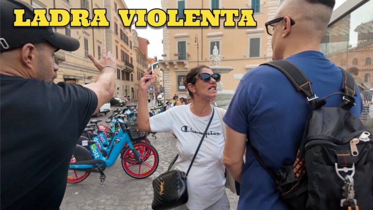 Borseggiatrice Violenta cerca di colpirmi e mi minaccia VIDEO