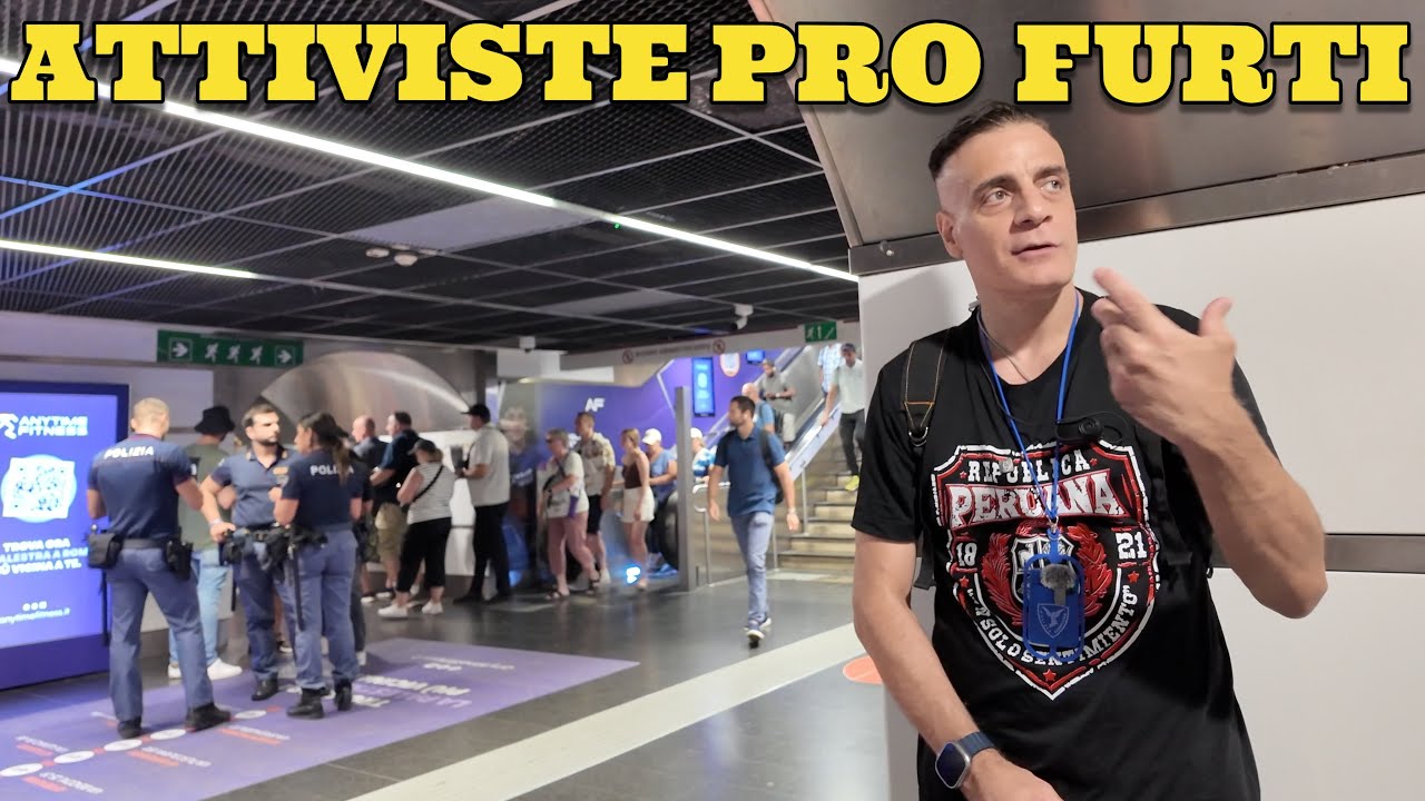 Due attiviste mi aggrediscono verbalmente alla metro di Roma e accusano la polizia VIDEO Due attiviste mi aggrediscono verbalmente alla metro di Roma e accusano la polizia VIDEO