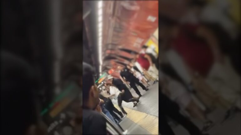 Gang di Borseggiatori combatte contro tutti bloccando la metro VIDEO