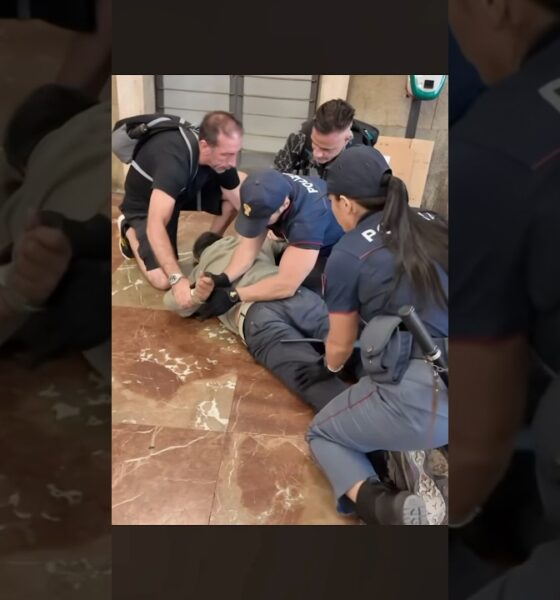 Arrestato dalla polizia uomo pericoloso in stazione a Firenze #arresto #firenze VIDEO
