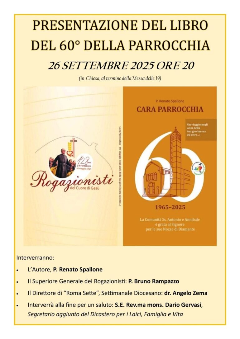 “Cara Parrocchia. Un viaggio negli anni della tua giovinezza ed oltre…”