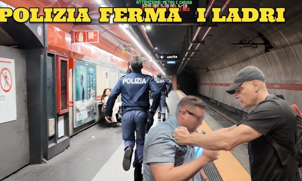 La Polizia ferma tutti i ladri sotto la metro VIDEO