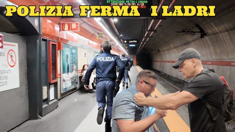 La Polizia ferma tutti i ladri sotto la metro VIDEO