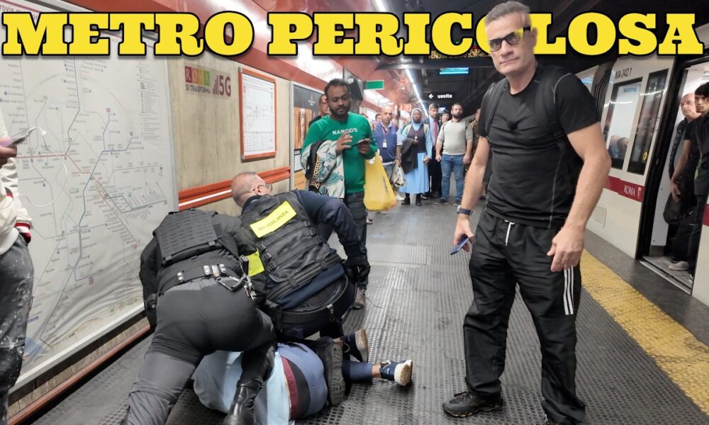 Uomo pericoloso crea il panico sotto la Metro VIDEO