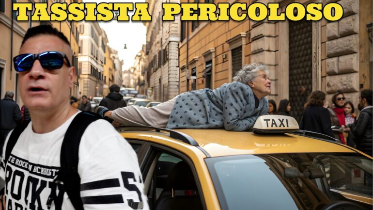 Roma, caos su quattro ruote: tassista trascina un’anziana allo sportello
