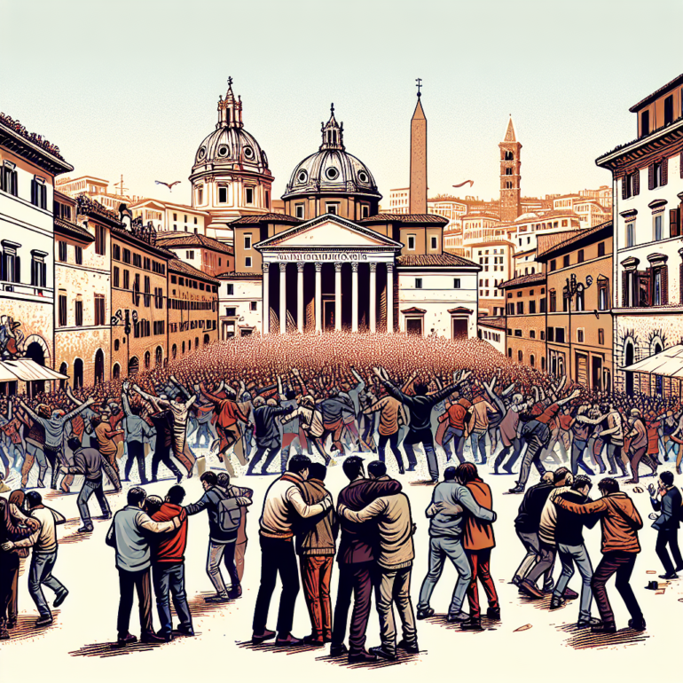 Gualtieri tra abbracci e contestazioni: caos e tensione il 25 aprile a San Paolo di Roma