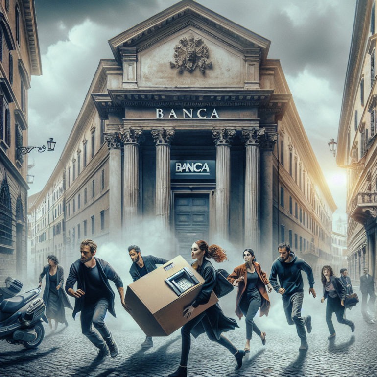 Banditi in fuga: colpo audace al bancomat nel cuore di Roma!