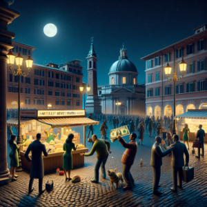 Notte di follia a Campo de’ Fiori: paga con soldi falsi e scatena il caos!