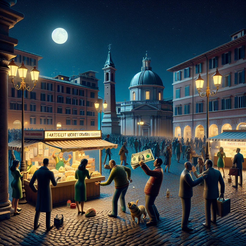 Notte di follia a Campo de’ Fiori: paga con soldi falsi e scatena il caos!