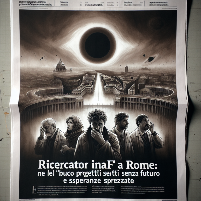 Ricercatori Inaf a Roma: nel “buco nero” di progetti senza futuro e speranze spezzate.