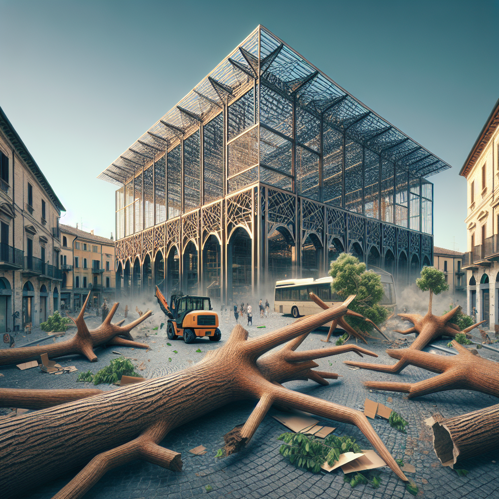 Piazza Bologna in rivolta: il nuovo mercato abbatte alberi e scoppia la polemica