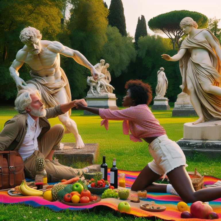 Emergenza a Villa Borghese: il vegan picnic diventa un palcoscenico di eroi e poeti!