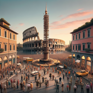 Celio, abbattono l’antenna contestata: il misterioso “obelisco” svanisce vicino al Colosseo!