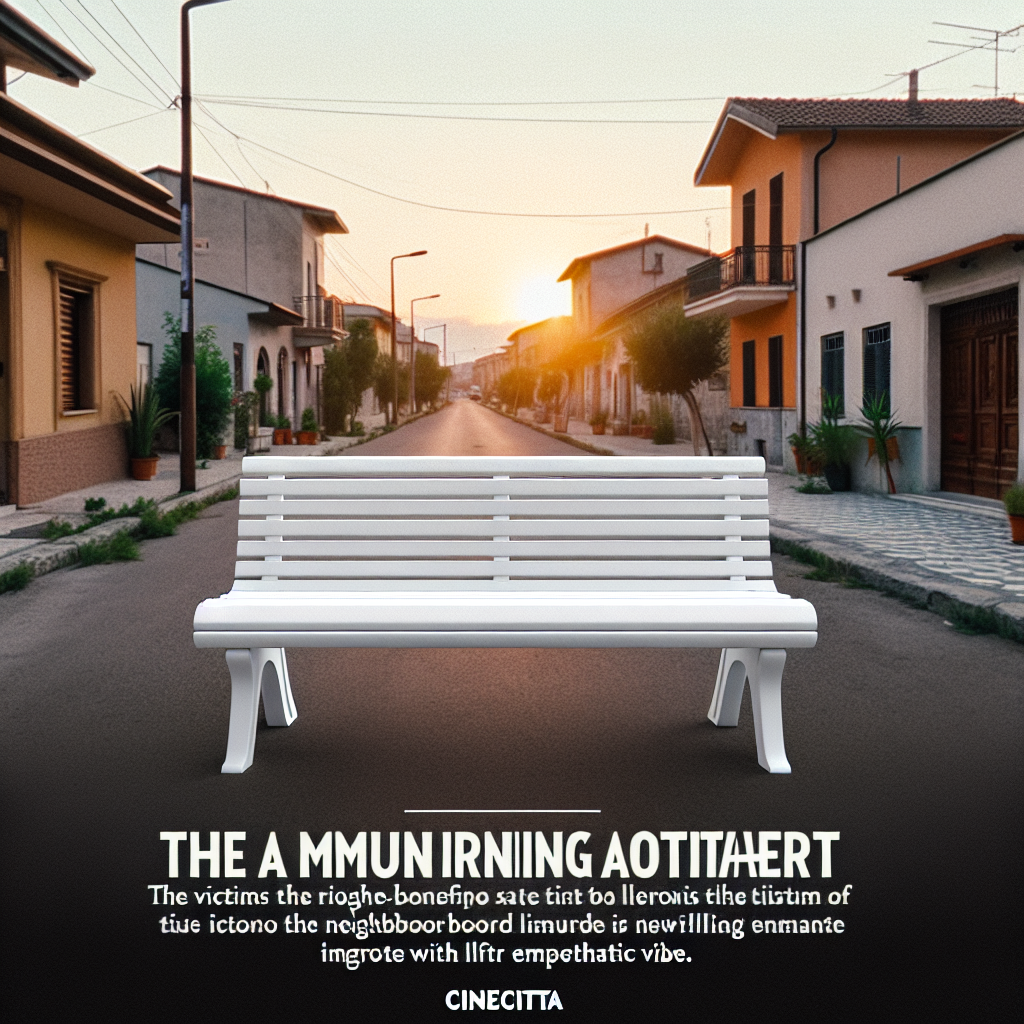 Cinecittà in lutto: la panchina bianca per le vittime del lavoro sconvolge il quartiere