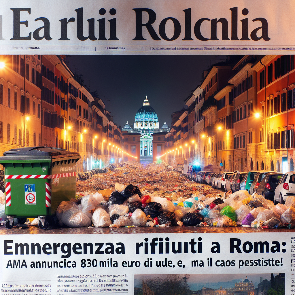 Emergenza rifiuti a Roma: Ama annuncia 830mila euro di utile, ma il caos persiste!
