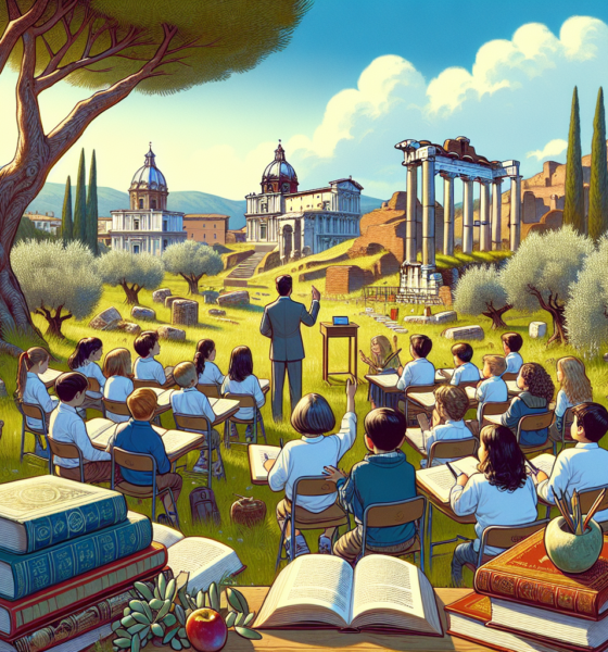 Aule all’aperto a Roma: la rivoluzione dell’educazione fa discutere!