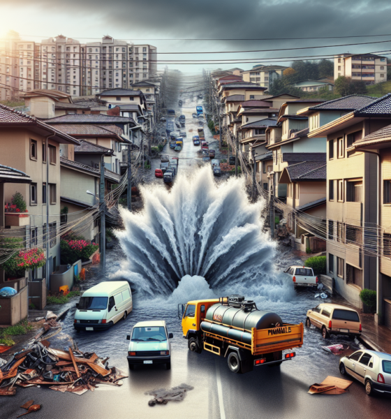 Primavalle in allerta: tubatura dell’acqua esplode, traffico paralizzato!