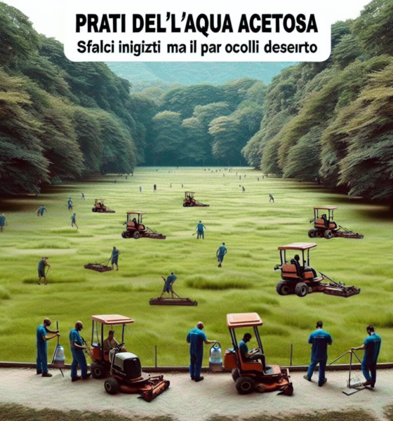 Prati dell’Acqua Acetosa: sfalci iniziati ma il parco è ancora deserto
