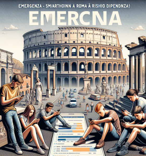 Emergenza smartphone a Roma: l’83% dei minori è a rischio dipendenza!