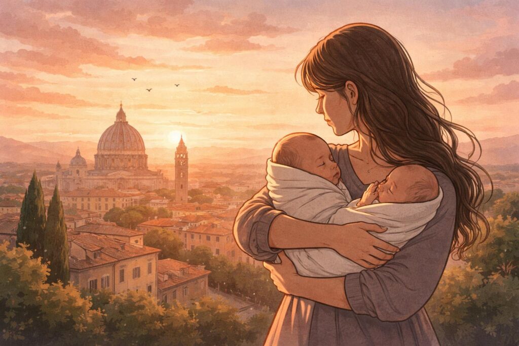 Lutto e riflessione a Roma: la scomparsa di Erica richiama l’attenzione sulla salute materna