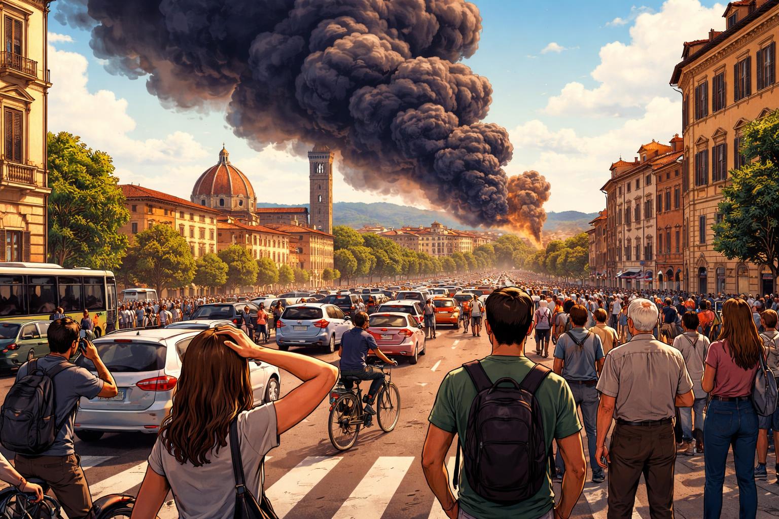 Roma Nord Est: Traffico bloccato e cittadini in allarme dopo l'incendio sulla Salaria