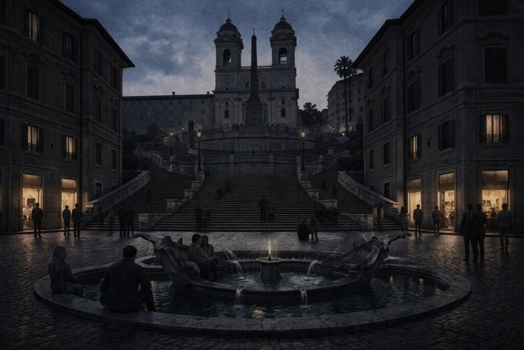 Piazza di Spagna al buio: una riflessione urgente sulla resilienza urbana