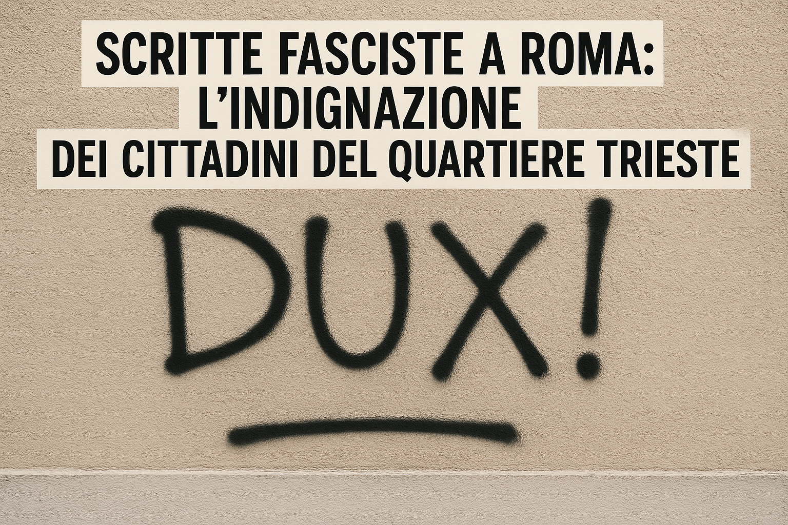 Scritte fasciste a Roma: l'indignazione dei cittadini del Quartiere Trieste