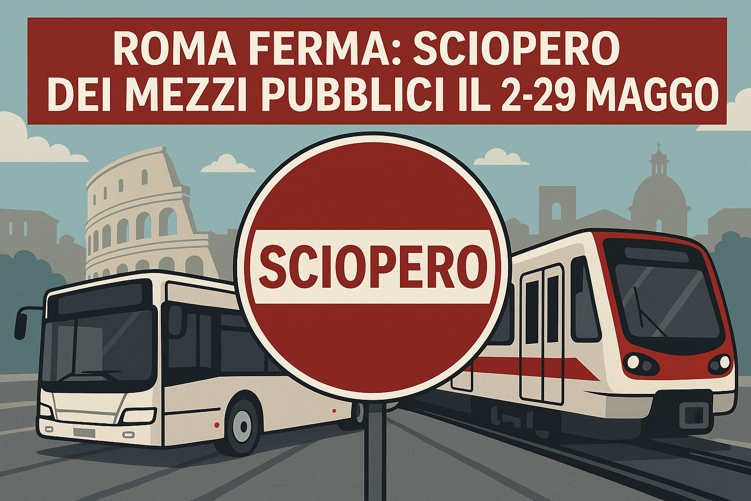Roma ferma: sciopero dei mezzi pubblici il 28-29 maggio