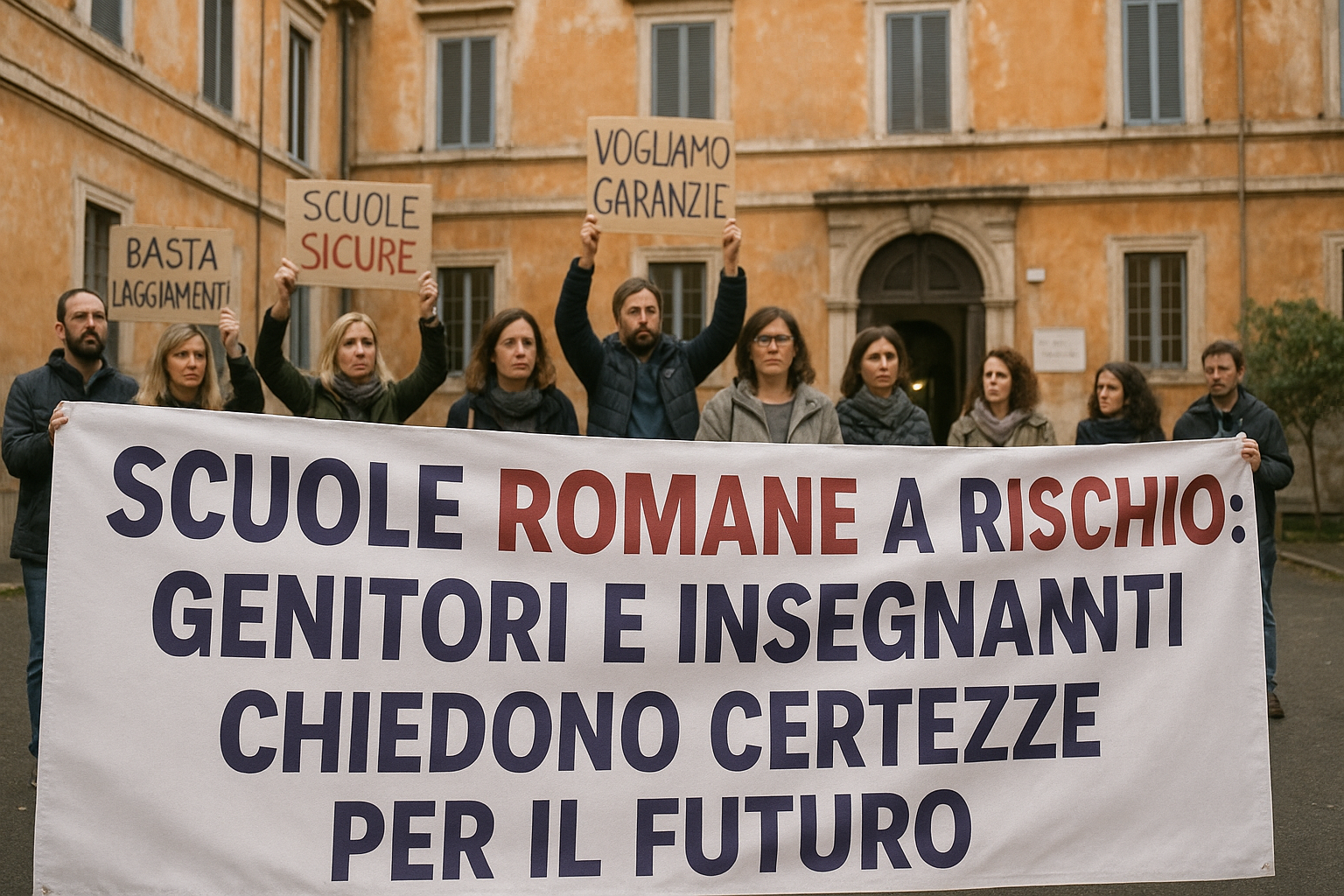 Scuole romane a rischio: genitori e insegnanti chiedono certezze per il futuro