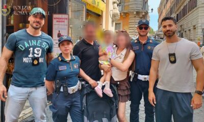 Bambina di 2 anni si perde tra la folla nel cuore del Centro Storico di Roma: ritrovata e rassicurata dagli agenti della Polizia Locale