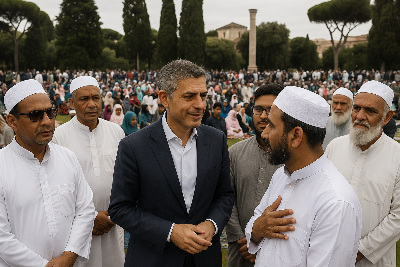 Festa islamica a Roma: la reazione pacata della comunità all'incontro con Carabella Festa islamica a Roma: la reazione pacata della comunità all'incontro con Carabella