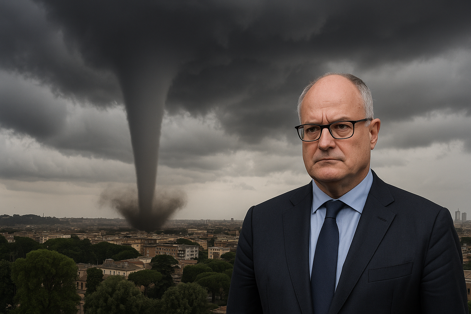 Tromba d'aria a Roma, il sindaco Gualtieri annuncia richiesta di stato di emergenza Tromba d'aria a Roma, il sindaco Gualtieri annuncia richiesta di stato di emergenza